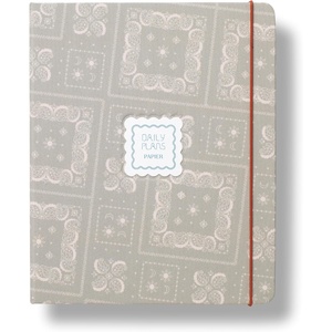 Papier Bandana 16-Week Undated Planner | Stripe Fabric Hardcover | Write Lists, Notes, Goals, Tasks, Dates, Ideas, Meetings, Appointments | Improve Personal or Work Life Productivity | Concealed Spine