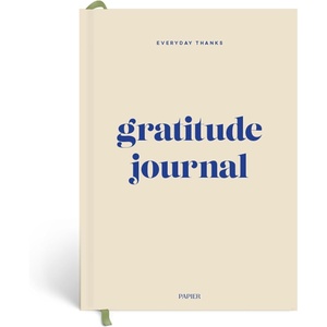 Papier Daily Gratitude Journal – Beige, 8.46″L x 6.02″W | Hardcover Gratitude & Healthy Mindset Diary for Personal Growth, Mindfulness & Self-Reflection | Track Wins in Your Life for 5 Months