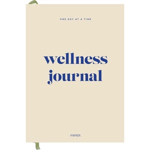 Papier Daily Wellness Journal Diary – Beige, 8.46″L x 6.02″W | Hardback Cover Wellbeing, Gratitude & Mindset Diary for Personal Growth, Mindfulness & Reflection | Track Goals, Sleep & Lifestyle Habits(One Day at a Time)