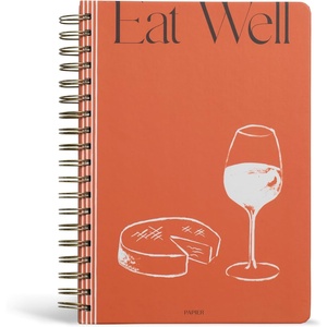 Papier Eat Well Recipe Journal – Spiral | Blank Space To Plan Breakfast, Lunch, Dinner, Dessert | Foodie Gift | Write Your Own Recipes, Note Ingredients & Tips | Includes Size & Temperature Chart