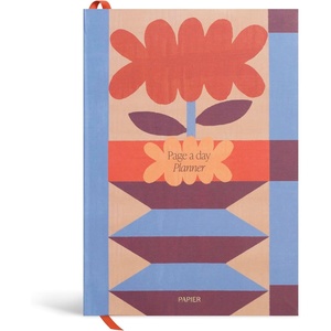 Papier Floral Softcover Undated Page a Day Planner | Write Lists, Notes, Goals, Tasks, Dates, Ideas, Meetings & Appointments | Improve Personal or Work Life Productivity | Great Gift | A5 Size
