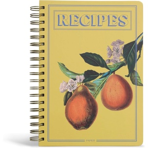 Papier Hanging Fruits Spiral Hardcover Recipe Journal | Write Breakfast Lunch Dinner Dessert Ideas | Foodie Gift for Cooking Lovers | Create Recipes Note Ingredients Tips | Size & Temperature Chart