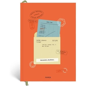 Papier Library Card Reading Journal – Hardcover | Record & Review Your Reads | Includes Space To Review Books, Write Reading Wish Lists, Book Club Ideas & Favorite Books | Great Gift For Book Lovers