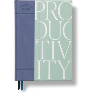 Papier Modern 16-Week Undated Productivity Planner | Serif Fabric Hardcover | Planning & Motivation Essential | Daily, Weekly Goal Setting | Plan Fitness, Health, Business & Life Success | A5 Size