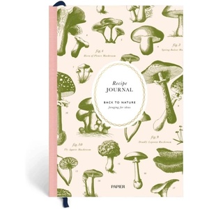 Papier Mushroom Recipe Journal – Hardback | Blank Space – Plan Breakfast, Lunch, Dinner, Dessert | Foodie Gift | Write Your Own Recipes, Note Ingredients, & Tips | Includes Size & Temperature Chart