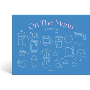 Papier On The Menu Weekly Meal Planner & Shopping List Pad | 1 Page Per Week | Plan Daily Breakfast Lunch & Dinner & Note Groceries Needed | Hanging Design | Tear Off Paper Sheets For Grocery Shopping