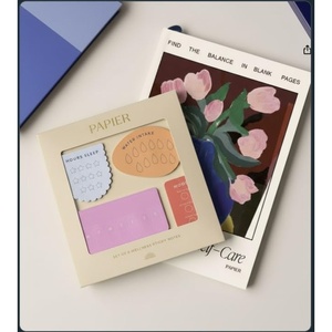 Papier Tulip Vase Wellness Journal & 4 Wellness Sticky Notes | Self-Care & Mindfulness Gift | Track Mood, Intentions & More | Thoughtful, Colorful Stationery Present | Great for Christmas or Birthday