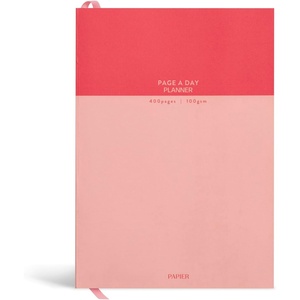 Papier Undated Daily Planner, Pink, 8.46″L x 6.02″W