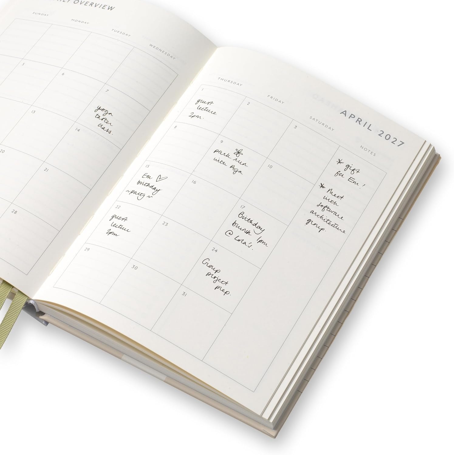 image:imagePapier In The Grid A5 Academic Planner 202627 HardCover Week amp Month Organizer 100gsm Paper Goals Key Dates amp Assignment Planning